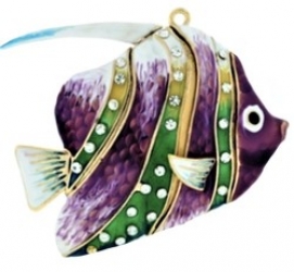 Ёлочная игрушка "Фиолетовая рыбка"
